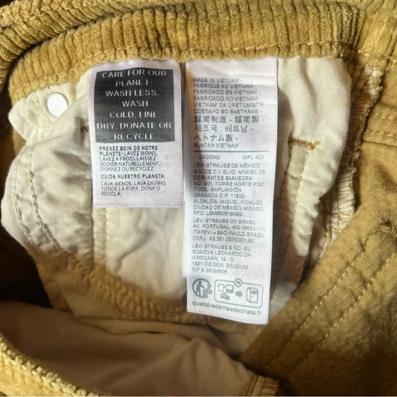 Levi's Women’s Corduroy Pants in Tan - Picture 8 of 11